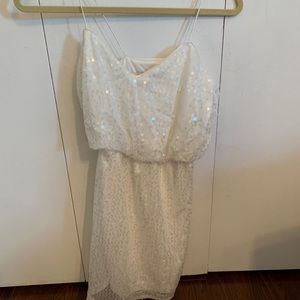 White sequin dress
